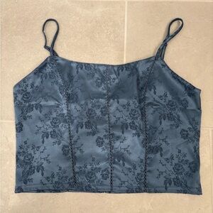 Y2K Victoria’s Secret Cropped Brocade Corset Style Cami Top Size Medium